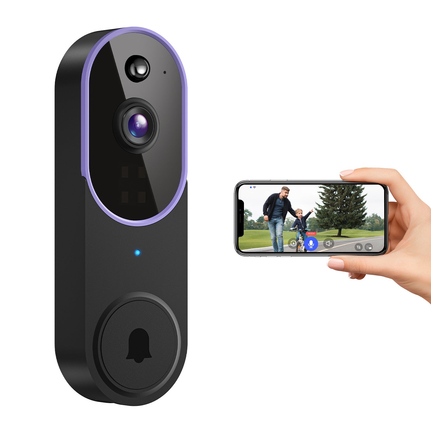 Smart Home Surveillance Camera Outdoor Wireless Doorbell HD Video Intercom Camera