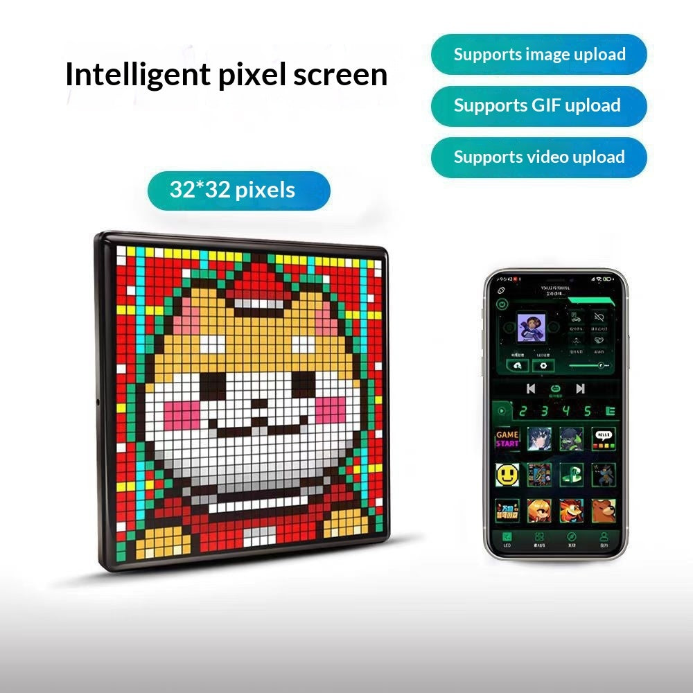 Illuminating LED Music Spectrum With 16x24 RGB, Rhythm-sensing Sound-activated Bluetooth Pixel Display