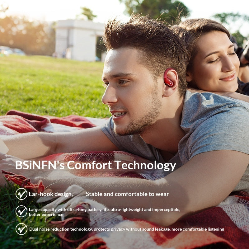 New Noise-Canceling Wireless Ear-hook Headset