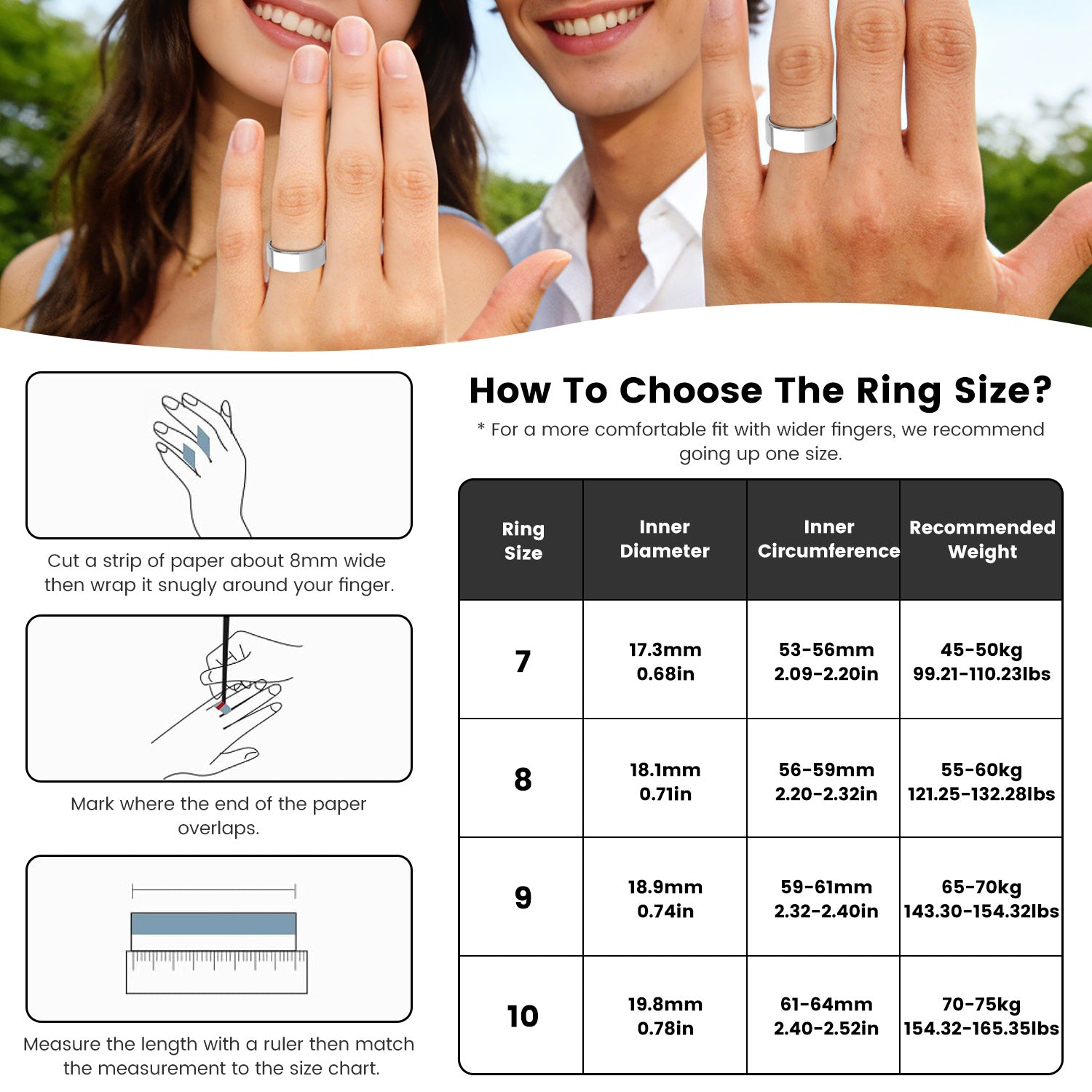 Smart Ring Health Tracker-Fitness ,Sleep ,Stress ,HRV Tracker With Charging Case Compatible With IOS & Android 7-Day Battery Life Size7 Size8 Size9 Size10